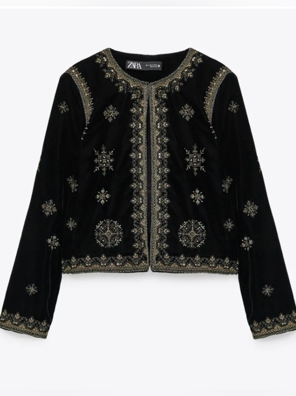 Zara Beaded & Embroidered Velvet Jacket - Limited Edition